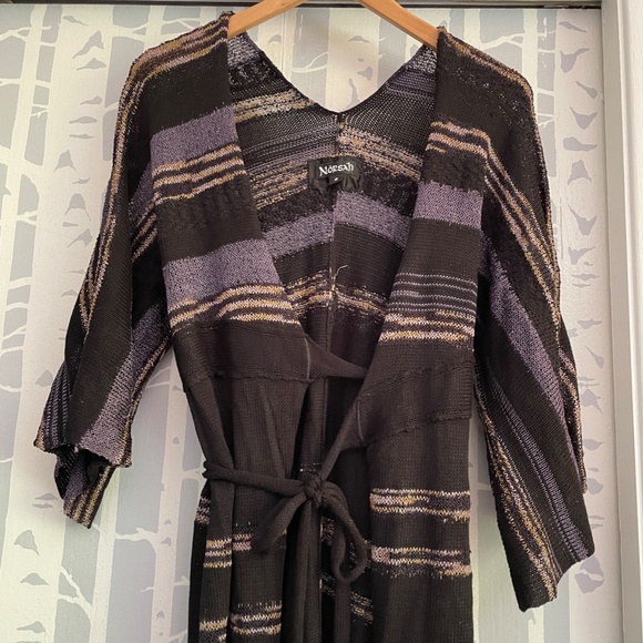 NORSAH True Wrap Tunic Sweater Dress with 3/4 Length Kimono Sleeve size Small - Picture 2 of 7
